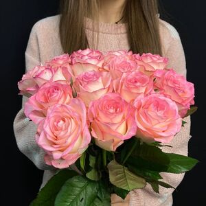 Букет из 15 роз "Джумилия"(70см)