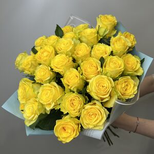 Букет из 31 желтой Розы "Пенни Лейн"(70см)